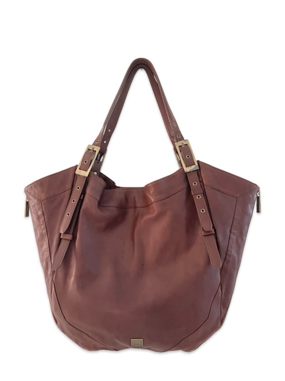 Y2K vintage Kooba “Blake” Large Brown Leather shoulder Bag